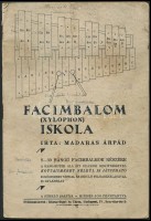 Madaras Árpád: Facimbalom (xylophon) iskola. Bp., é. n., szerzői. Kissé foltos tűzött papírkötésben, egyébként jó állapotban, 16 p.