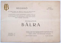 1927 Technológus Bál díszes meghívója és programja