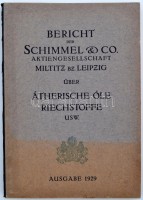 1929 Német vegyiárú forgalmazó cég képes ismertető füzete, a különböző vegyi anyagok elkészítésének módjaival, benne néhány parfüm címke. Egy lapon szakadás. / 1929 German chemical-ware company. Picture booklet with