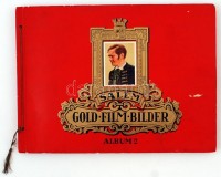 cca 1930 Salem Gold Film Bilder. Német színészek és filmekről szóló cigaretta gyűjtőkép album kompletten, széo állapotban / 
cca 1930 German actors and movies cigarette picture collecting album, complete