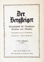 1931 Der Bergsteiger Monatschrift für Bergsteigen Wandern und Skilaufen. Kiadói egészvászon kötésben.