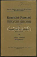 1931 Bp., Magyar Királyi Államvasutak Betegségi Biztosító Intézete rendelési útmutató, 116p