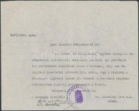 1934 Bp., Az óbudai híd elhelyezése, a Fővárosi Közmunkák Tanácsának állásfoglalása, 36p + a kiadvány közlésével kapcsolatos levél