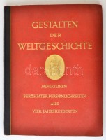 1936 Világtörténelmi arcképcsarnok német történelmet felvonultató cigarettakép gyűjtemény kb 300 kép, kompletten / Collection of German cigarette pictures in album alltogether 300 images