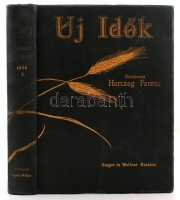 1938 Az Új idők c. folyóirat I. kötet.  Szépirodalmi művészeti és társadalmi képes hetilap. Szerkeszti: Herczeg Ferenc. Singer és Wolfner. Korabeli díszes félvászon kötésben.