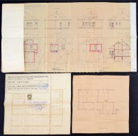 3 db eredeti tervrajz az 1940-es évekből