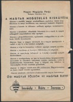 cca 1940 A Magyar Megújulás Pártjának 2 db röplapja