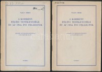 1953-1954 Négy Nagy Imre beszéd, egy-két ceruzás bejegyzéssel, intézményi bélyegzőkkel, de alapvetően jó állapotban: 
A Kapitalizmusból a szocializmusba való átmenet néhány közgazdasági problémája a népi demokratikus