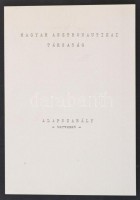 1978 Magyar Asztronautikai Társaság alapszabály tervezete. Bp., Központi Asztronautikai Szakosztály. Kiadói papírkötés. Megjelent 800 példányban.