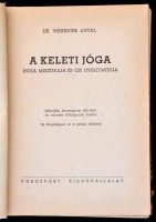 Dr. Weninger Antal: A keleti jóga. India misztikája és ősi gyógymódja. Bp., 1943, Vörösváry. Második, lényegesen bővített és teljesen átdolgozott kiadás. Kiadói félvászon kötés, kopottas borítóval, megerősített, javított