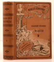 Kazinczy Ferenc Munkái 4. Pályám Emlékezete. Nemzeti Könyvtár. Budapest, é.n., Aigner Lajos. Kiadói egészvászon (Gottermayer N.-féle) kötés, márványozott lapélekkel. Töredék kötet. Jó állapotban.