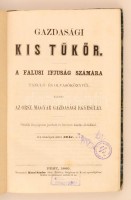 Gazdasági Kistükör. A falusi ifjúság számára tanuló-, és olvasókönyvül kiadta az Orsz. Magyar Gazdasági Egyesület.  Pest, 1865, Kocsi Sándor. Ötödik, lényegesen javított és bővített kiadás. Átkötött kopottas félvászon