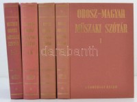 Orosz-magyar műszaki szótár I-II, Magyar-orosz műszaki szótár I-II. Szerk.: Katona Loránt. Bp., 1975-1982, Akadémiai Kiadó. Kiadói egészvászon kötés. Jó állapotban.