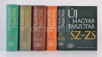 Új Magyar Tájszótár 1-5. Szerk.: B. Lőrinczy Éva, Hosszú Ferenc. Budapest, 1979-2010, Akadémiai Kiadó. Kiadói egészvászon kötés, kiadói papírborítóban, az 1. kötet borítója kissé szakadt, de egyébként jó állapotban.