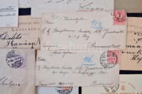 14 db küldemény + néhány előlap, kivágás a krajcáros időszakból
