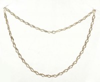 Ezüst(Ag) bordázott szemű nyaklánc, jelzett, h: 41,5 cm, nettó: 4,2 g