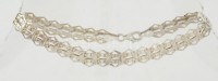 Ezüst(Ag) karlánc, jelzett, h: 18 cm, nettó: 3,2 g
