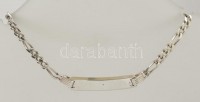 Ezüst(Ag) figaro mintás gravírozható karkötő, jelzett, h: 19,5 cm, nettó: 6,2 g