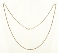 Ezüst(Ag) dupla szemes nyaklánc, jelzett, h: 49,5 cm, nettó: 6,9 g