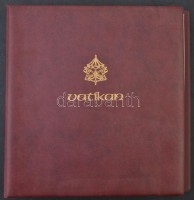 Lindner gyűrűs borító Vatikán felirattal benne előnyomott falcmentes albumlapok Vatikán 1995-1997 bélyegek, FDC-k, bélyegfüzetek, díjjegyesek részére