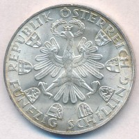 Ausztria 1959. 50Sch Ag 'Tiroli szabadság' T:2 kis ph.
Austria 1959. 50 Schilling Ag 'Liberation of Tyrol' C:XF small edge error 
Krause KM#2888