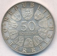 Ausztria 1965. 50Sch Ag 'Bécsi Egyetem' T:2 kis ph.
Austria 1965. 50 Schilling Ag 'Vienna University' C:XF small edge error