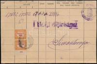 1925 Hivatalos levél Hivatalos 2 x 500K bérmentesítéssel 'SZEKSZÁRD' - Simontornya
