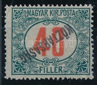 1919 Köztársaság portó 40f fordított felülnyomattal (20.000)