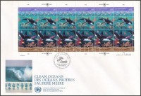 1992 A tiszta tengerekért teljes ív Mi 213-214 FDC-n