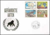 1997 Veszélyeztetett állatok (V) sor Mi 305-308 FDC-n