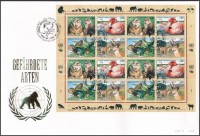 1998 Veszélyeztetett állatok (VI) teljes ív Mi 330-333 FDC-n