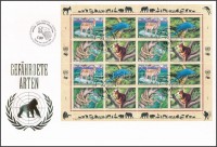 1999 Veszélyeztetett állatok (VII) teljes ív Mi 369-372 FDC-n