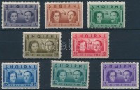 1938 Zogu király esküvője sor Mi 264-271 HUNGÁRIKA