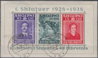 1938 I. Zogu király blokk Mi 3 (Mi EUR 130,-)