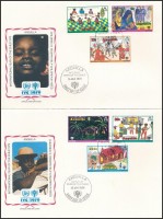 1979 Nemzetközi Gyermekév sor Mi 329-334 + blokk Mi 23 3 db FDC-n