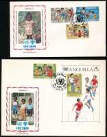 1979 Nemzetközi Gyermekév sor Mi 446-449 + blokk Mi 39 2 db FDC-n