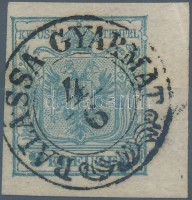 1850 9kr kis törés a jobb oldali kereten 'BALASSA GYARMAT' signed: Ferchenbauer