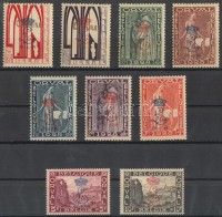1929 Orval Apátság sor felülnyomással Mi 235 I-243 I (239 I falcos / hinged)