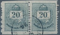 1881 20kr pár alul és felül vágott, érdekes darab R!