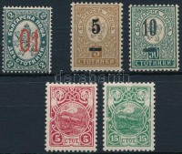 1895-1901 3 klf kiadás Mi 39, 46-47, 48-49