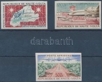 1961 Ouagadougou repülőtér vágott sor Mi 93-95