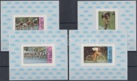 1980 Moszkvai nyári olimpia sor vágott blokkformában Mi 795-798