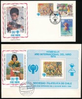 1979 Nemzetközi Gyermekév sor Mi 913-915 + emlékív 2 db FDC-n