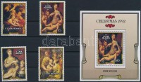 1992 Parmigianino festmények: Karácsony sor Mi 1376-1379 + blokk Mi 206