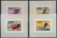 1976 Téli olimpiai éremgyőztesek sor felülnyomással vágott blokkformában Mi 731-734