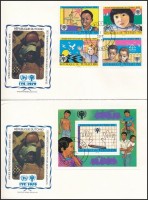 1979 Nemzetközi Gyermekév sor Mi 856-859 + blokk Mi 76 2 db FDC-n