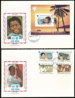 1979 Nemzetközi Gyermekév sor Mi 625-628 + blokk 55 2 db FDC-n
