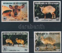 1985 WWF: Zebra-bóbitás antilop sor Mi 881-884 + 4 FDC