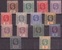 1922 Forgalmi sor Mi 71-84, a 1/4p és 1Sh kivételével postatiszta / Mint never hinged except Mi 71 and 81