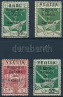 Carnaro-sziget 1920 4 klf érték vegyes minőségben / mixed quality (Mi EUR 78,5)
